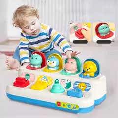 Atividade interativa Pop Up Toy para bebês, Child and Effect Toy, Jogos de desenvolvimento, Montessori, Educational Learning Toys