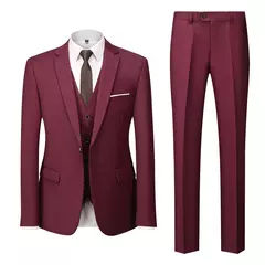 Conjunto de terno casual masculino de negócios, jaqueta masculina, blazers, calças, calças, colete, colete, moda, 2023
