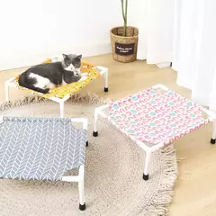 Imagem do Almofada respirável para cama de gato, pano de substituição de cama para resfriamento de verão para cachorro, cama elevada, cama