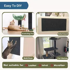 Tapete de arranhão auto-adesivo para gatos, placa anti-arranhões, proteção do sofá, patas afiadas, trimmable, tapete DIY - Wolf Magazine