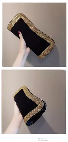 Imagem do YoReAi-Beading Bolsa para Mulheres, Clutch Feminino, Bolsas de Ombro, Bolsas Festa, Veludo, Hobo-Bag Brilhante, Messenger Bag, Marca de Luxo