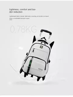 Mochila escolar com rodas para crianças, Mochila rolante para meninos, Mochila de estudante, Bagagem de viagem
