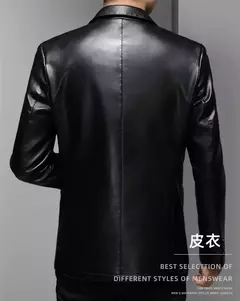 Jaqueta de couro macio PU motocicleta masculina, Casacos casuais, roupas monocromáticas, outono, inverno, M-3XL - Wolf Magazine