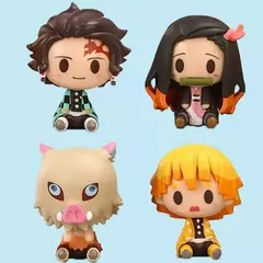 4-5 pçs/set Anime Demon Slayer Kimetsu No Yaiba Figura Q Posket Kamado Tanjirou Kamado Nezuko Agatsuma Figura Brinquedos 4-5 cm na internet