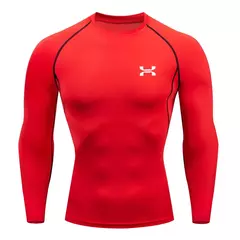 Imagem do Camisa respirável Rashguard de compressão masculina, ajuste seco, camiseta esportiva MMA Fitness Gym, camisa de corrida, alta qualidade