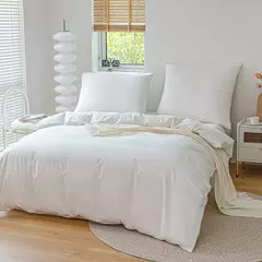 Imagem do Alta Qualidade Algodão Duvet Cover Set, 100% Tecido Real, Duplo, Rainha, Rei, Colcha, Roupa de cama, 500Tc, 2 Pcs, 3Pcs