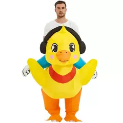 Adulto galo inflável traje engraçado unicórnio elk animais terno inflável halloween carnaval meio corpo explodir terno para cosplay