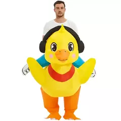 Adulto galo inflável traje engraçado unicórnio elk animais terno inflável halloween carnaval meio corpo explodir terno para cosplay - comprar online