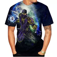 Imagem do Mortal Kombat 11 T-shirts impressas em 3D para homens e mulheres, roupas de rua grandes, Harajuku Tees, tops, roupas infantis, jogos de luta
