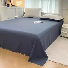 Conjunto de cama de tecido com escova de cor sólida, 2 lados, 4 peças, capa de edredom, fronha, lençol, colcha, único, queen, king size - Wolf Magazine