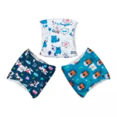 (3 unidades por pacote) Fraldas reutilizáveis para cães masculinos CuteBone, faixas laváveis para barriga de cães, envoltórios para cães masculinos, fraldas para cães - Wolf Magazine