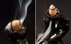60 varas/saco do agregado familiar natural backflow torre incenso chá fumaça backflow incenso tubo de incenso sabor misturado backflowaromatherapy na internet