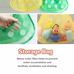 Saco do armazenamento do brinquedo do chuveiro do bebê, pato bonito, sapo, líquido, ventosa forte, jogo do chuveiro do bebê, organizador do banheiro - comprar online