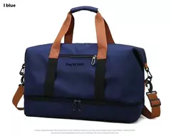 Imagem do Grande capacidade de viagem saco de ginásio bagagem de curta distância portátil sacos de fitness ombro crossbody bolsas esportes masculinos à prova dwaterproof água b