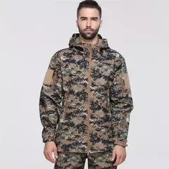 Imagem do Jaquetas de caminhada de lã camuflada para homens, blusão masculino, roupas táticas, outono, 2024