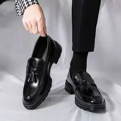 Mocassins macios masculinos, sapatos de couro borla, sapatilha de condução, marca de luxo, plus size, 46, alta qualidade, moda na internet