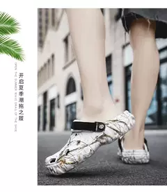 Sandálias planas para homens, chinelos masculinos de jardim, sandálias plataforma, tênis masculinos, chinelos ao ar livre, tamancos domésticos, sapatos de verão, 2024 - comprar online