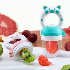 Alimentador de Silicone Baby Fruit com tampa, Extrator de suco fresco, Frutas e vegetais mordida comendo chupeta, Grau alimentício - Wolf Magazine