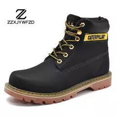 Mulheres de couro genuíno inverno tornozelo dos homens militar trekking neve amarelo designer botas táticas ao ar livre para homens sapatos trabalho tênis - Wolf Magazine
