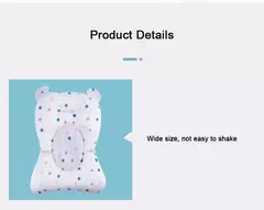 Anti-Slip Baby Bath Seat, Esteira de suporte infantil, Almofada macia do corpo conforto, Dobrável Baby Bath Tub Pad, Recém-nascido Banheira Travesseiro na internet