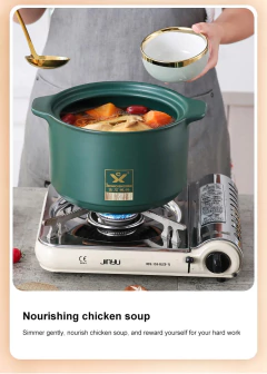 Caçarola de 2.8/4/5l, panela resistente a altas temperaturas, panela de molho de cerâmica, fogão reforçado com alça, ferramenta de cozinha - Wolf Magazine