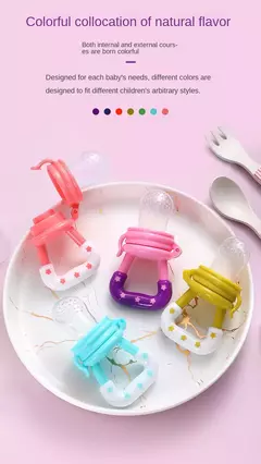 Chupeta alimentador de frutas infantis Brinquedos de dentição Alimentador de alimentos frescos Mamilo de frutas Bolsas de silicone para crianças pequenas, crianças, menino, menina na internet