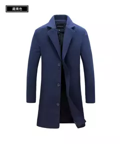 Casaco longo de algodão masculino, à prova de vento, Monocromático, Lã, Blended, Casual, Moda empresarial, Tamanho 5XL, Novo, Outono, Inverno, 2022 - Wolf Magazine