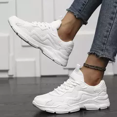 Tênis leves em malha para homens e mulheres, sapatos casuais versáteis e respiráveis, tênis pretos - comprar online