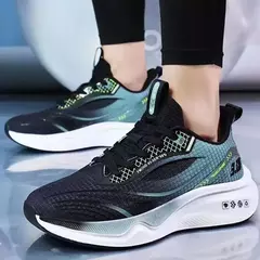 Tênis esportivo de malha casual masculino, tênis antiderrapante, respirável, leve, corrida ao ar livre, tênis, novo, 2024