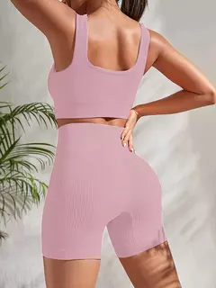 Terno de Yoga Esportivo de Secagem Rápida para Mulheres, Fitness Wear, Rosqueado, Shorts Apertados, Roupas de Treino Apertadas, Pêssego, Clássico - Wolf Magazine