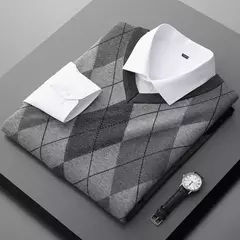 Suéter de malha sem mangas masculino, colete jacquard casual para negócios, plus size 6XL 7XL 8XL, primavera e outono 2022 - comprar online