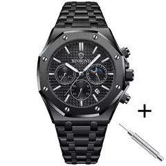 BINBOND-Relógio de pulso masculino impermeável em aço inoxidável, relógio casual, relógio de luxo, data luminosa, calendário, Top Brand, B0161 na internet