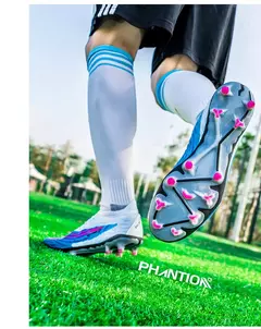 Botas de campo de futebol profissional para homens, tênis de futsal, tênis de tornozelo ao ar livre - comprar online