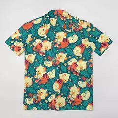 Camiseta havaiana masculina de manga curta, estampa de ovelha 3D, roupas de praia soltas, camisas grandes, verão - Wolf Magazine