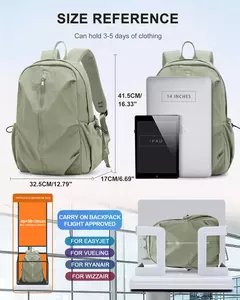 Imagem do Mochila Laptop para Mulheres e Adolescentes, Bolsa de Escola Universitária, Anti Roubo, Viagem, Mochila de Trabalho, Grandes Bookbags, 15,6";;VERDADEIRO;;"Black