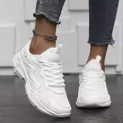 Tênis leves em malha para homens e mulheres, sapatos casuais versáteis e respiráveis, tênis pretos - loja online