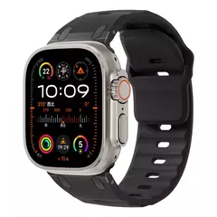 Pulseira esportiva de silicone para apple watch ultra 2 band 49mm pulseira correa de aço inoxidável iwatch série 9 8 7 se 10 45mm 44mm 46mm - loja online