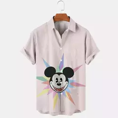 Imagem do Camisa estampada Disney masculina, pato Donald, mickey mouse, moda verão, tendência de rua, boutique retrô, top unissex, novo