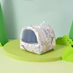 Bonito dos desenhos animados coelho esquilo mini gaiola cobaia ninho pequeno animal ratos rato animal de estimação dormir cama hamster casa inverno quente macio esteira na internet