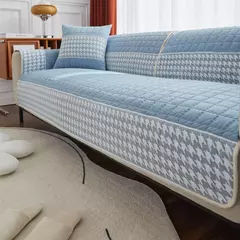 Anti-Slip Houndstooth Lace Sofa Slipcovers, Capas de assento do sofá, Pet Friendly, Capa de sofá, Docor, Sofá acolchoado