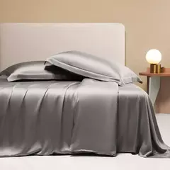 Lanlika Top Grade Natureza 100% Seda Bedding Set Beleza Capa de Edredão Folha Plana Rainha Rei Cama Fronha De Linho Para O Presente Do Sono na internet