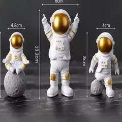 4 pcs Astronauta Figura Estátua Estatueta Spaceman Escultura Brinquedo Educacional Desktop Home Decoração Astronauta Modelo Para Crianças Presente - comprar online