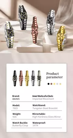 OLEVS-Relógio de aço inoxidável impermeável para mulheres, relógios luxuosos de ouro para senhoras, moda criativa, relógio de pulso elegante - Wolf Magazine