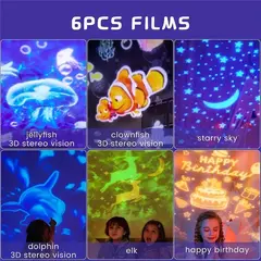 Ocean Jellyfish Lamp Projector para Crianças, Star Galaxy Night Light, Rotação 360 °, Sala, Aniversário, Presentes de Natal para Meninos e Meninas - Wolf Magazine