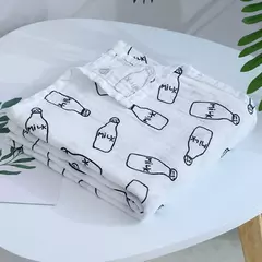 Imagem do Swaddle de musselina macia para bebé, cobertores infantis, envoltório recém-nascido, estilo Ins, 100% algodão, 120x110cm, 1pc