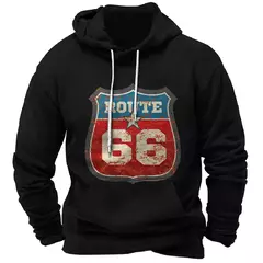 Homens e mulheres Route 66 3D Print Hoodies, moletons vintage, fatos de treino, roupas masculinas, moda na internet