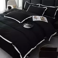 Estilo simples conjuntos de cama ?????????? ????? lavado escovado Duvet Cover com fronha lençóis de luxo conjunto cama rainha/king size na internet