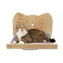 Gato montado na parede móveis rede prateleiras de escalada gato arranhando post prateleiras de escada de madeira sisal escada gato escalada quadro - comprar online