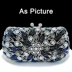 Bolsa De Diamante Para Mulheres, Saco De Noite, Saco De Jantar, Oco De Cristal, Mão De Strass, Festa De Casamento De Luxo, Presente De Natal, Mais Recente na internet