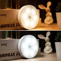 Imagem do Novo 1pc botão estilo luz noturna-lâmpada detectora led sem fio para quarto, escada, armário e decoração do quarto-